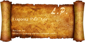 Lugosy Péter névjegykártya